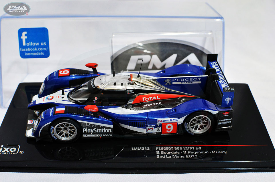 PEDRO LAMY, SIMON PAGENAUD 2011 PEUGEOT SPORT TOTAL PEUGEOT 908 LMP1 1:43